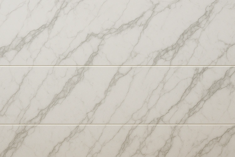 close-up view of elegant marble finish PVC wall panels