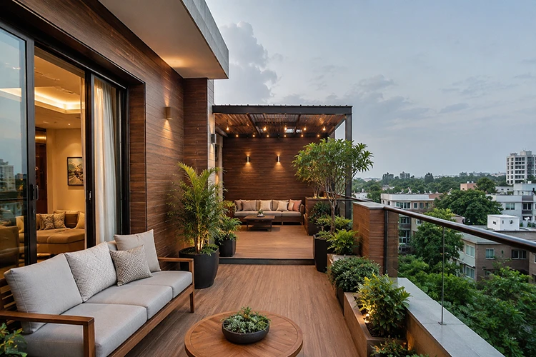 WPC Cladding for Balcony and Terrace Walls