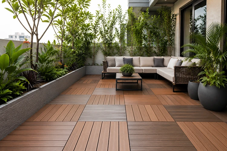 WPC Interlocking Decking Tiles for Modern Outdoor Spaces